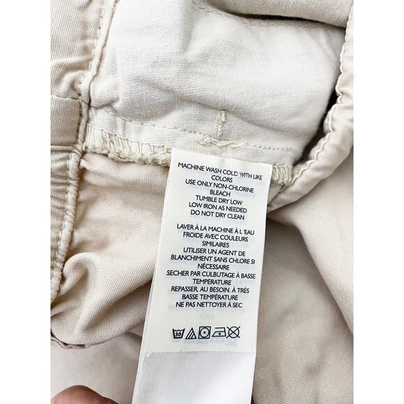 Free People Womens Parachute Pants Summer Khaki Cotton Pockets Ruched Ankle NWT - Picture 11 of 11